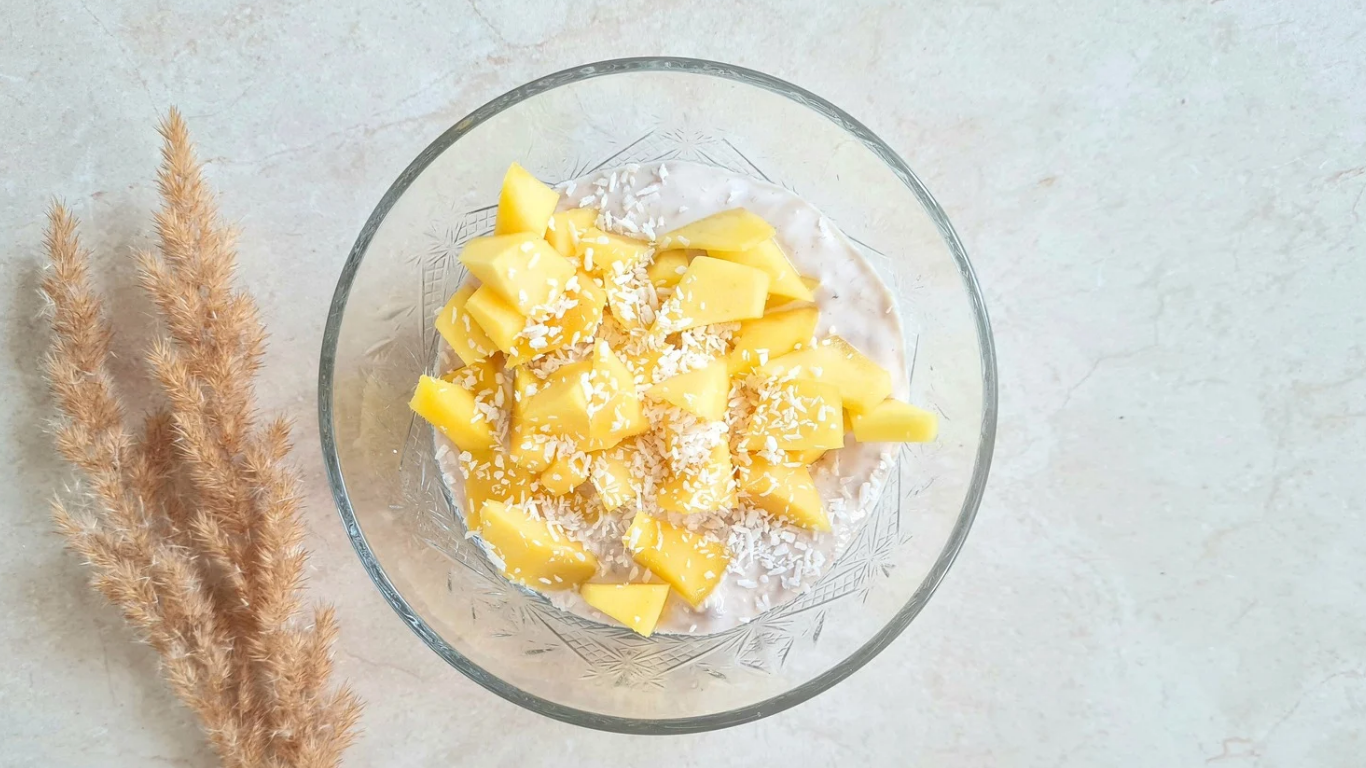 Sommer Quark mit Mango und Banane